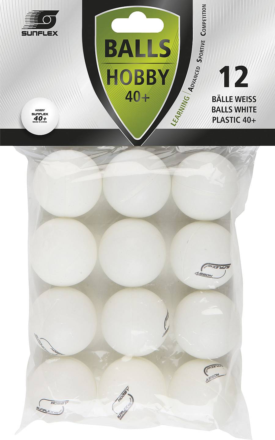 Μπαλάκια Ping Pong Sunflex Hobby PVC 12 Τεμάχια
