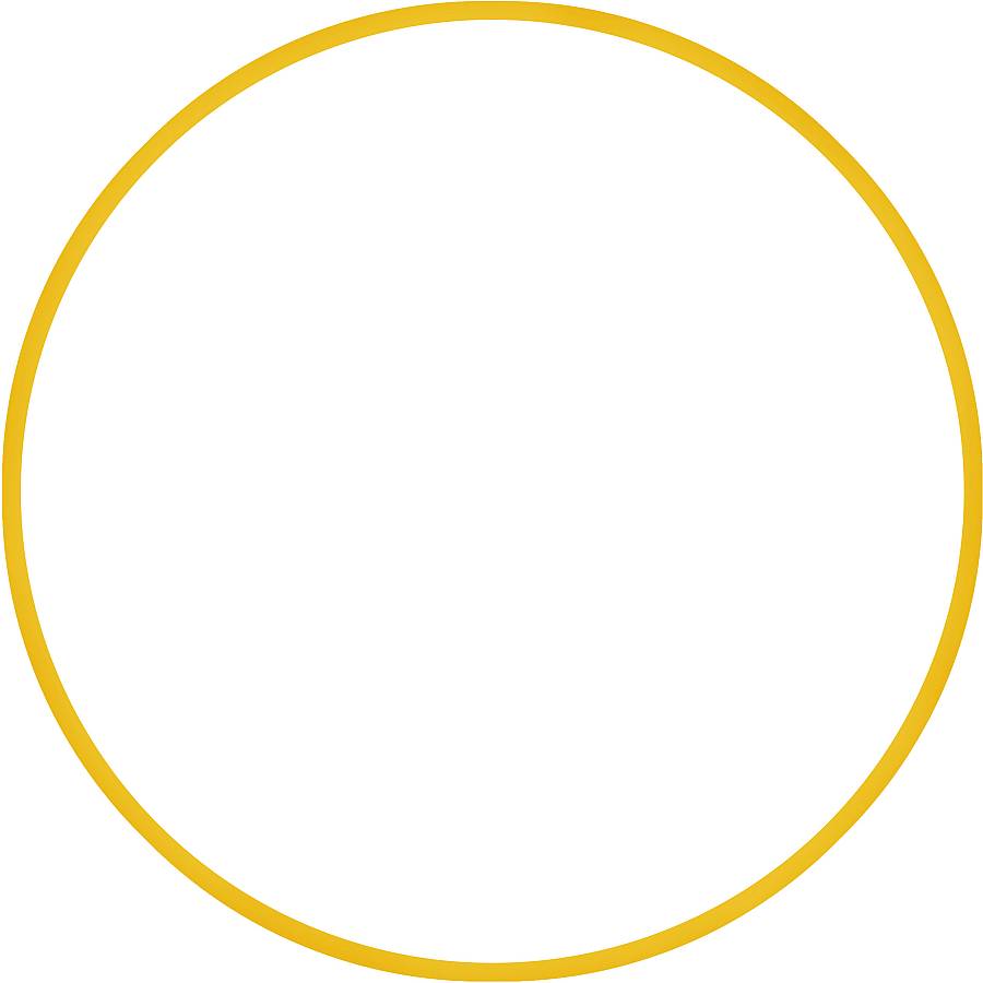 Χούλα-Χουπ HQ 60cm - Φ19mm - 230gr, Κίτρινο