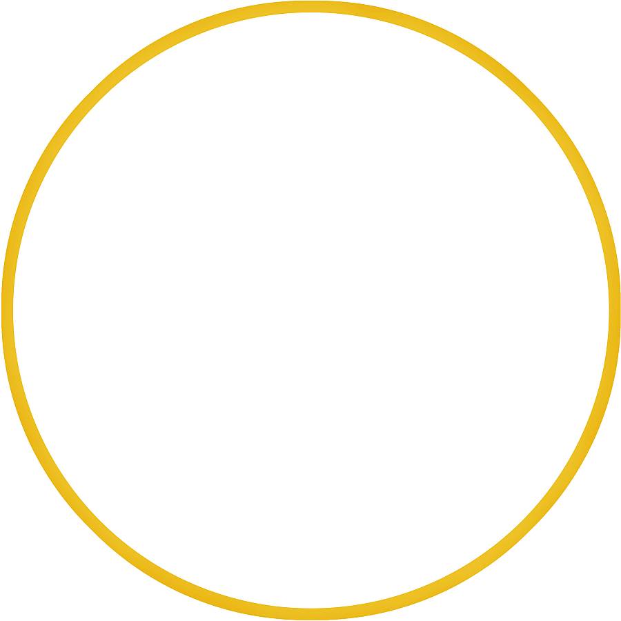 Χούλα-Χουπ HQ 70cm - Φ19mm - 280gr, Κίτρινο