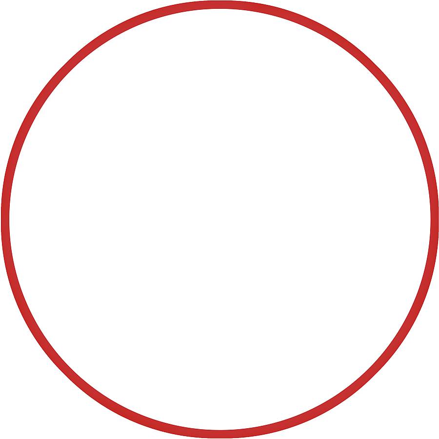 Χούλα Χουπ HQ 80cm - Φ19mm - 330gr, Κόκκινο