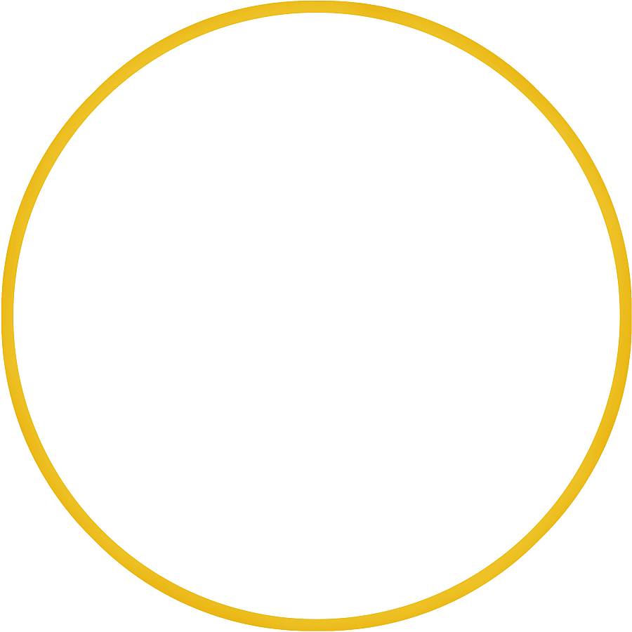 Χούλα Χουπ HQ 80cm - Φ19mm - 330gr, Κίτρινο