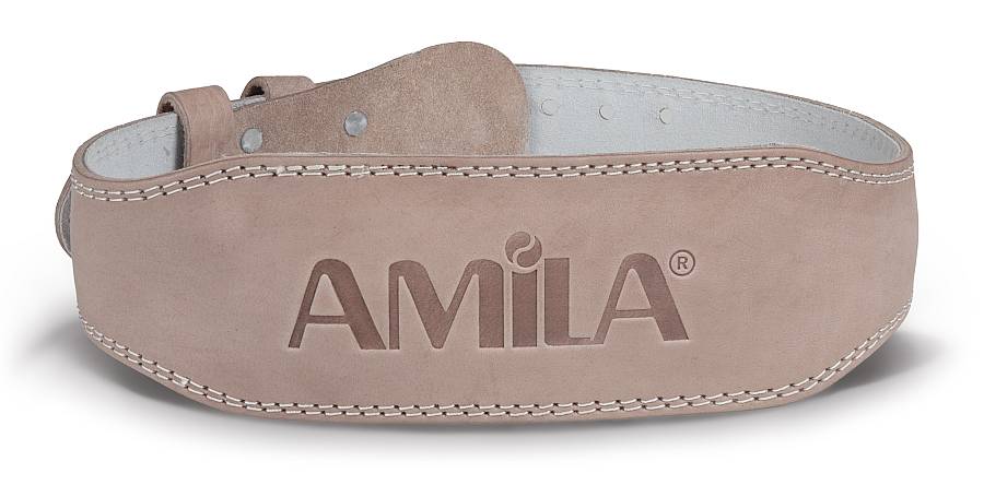 Ζώνη Άρσης Βαρών AMILA Δερμάτινη Μπεζ A Quality M
