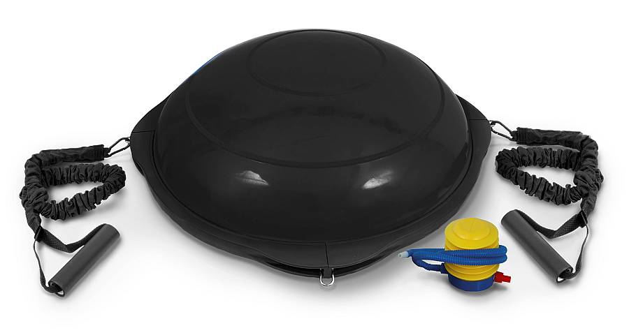 AMILA Balance Ball με Ξύλινη Βάση Mat Black 63cm