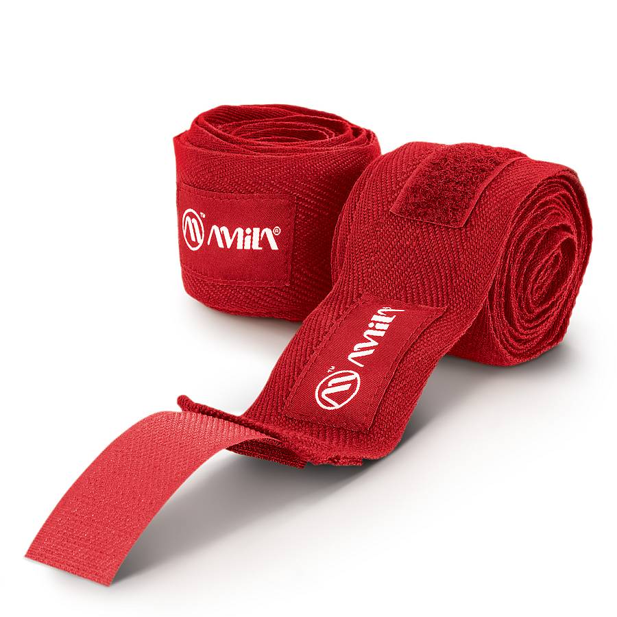 Μπαντάζ Πυγμαχίας AMILA HandWrap 4,5m Κόκκινο