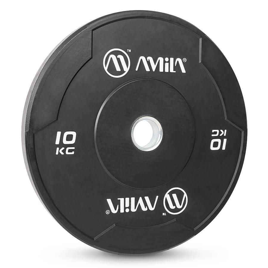 Δίσκος AMILA Black W Bumper Slim 50mm 10Kg