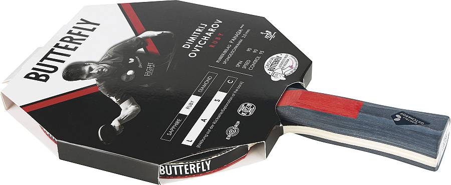 Ρακέτα Ping Pong Butterfly Dimitrij Ovtcharov Ruby