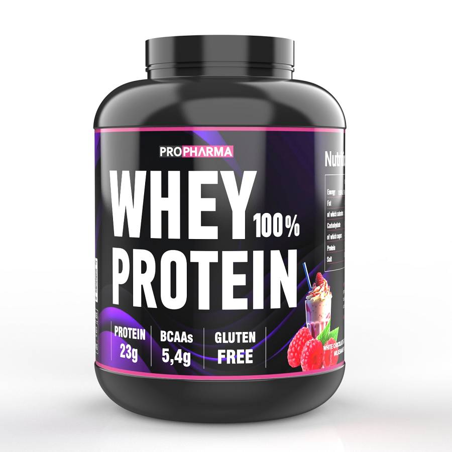 ProPharma 100% Whey Protein 2000g – White Chocolate & Raspberries Milkshake