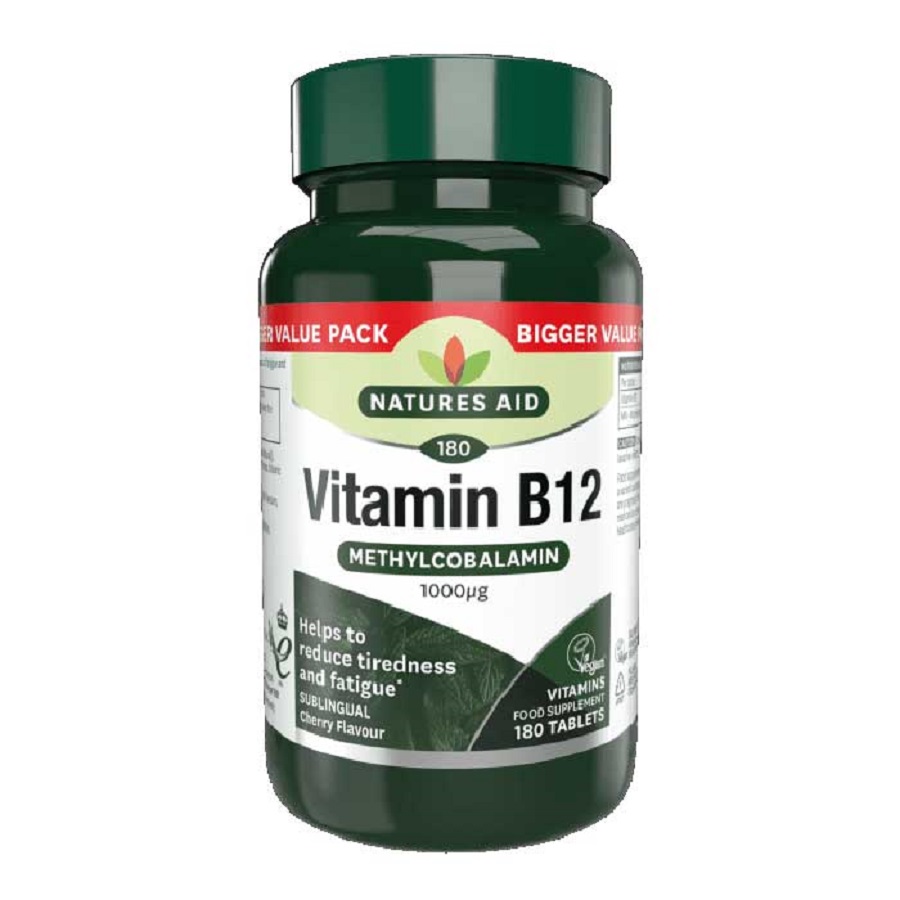 Natures Aid Vitamin B12 1000mg 180 tabs